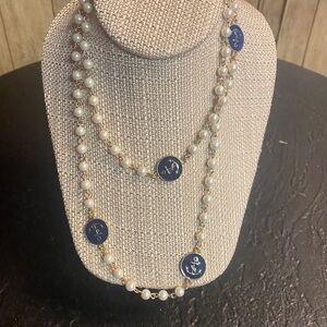 Nautical pearl necklace by Bella jack